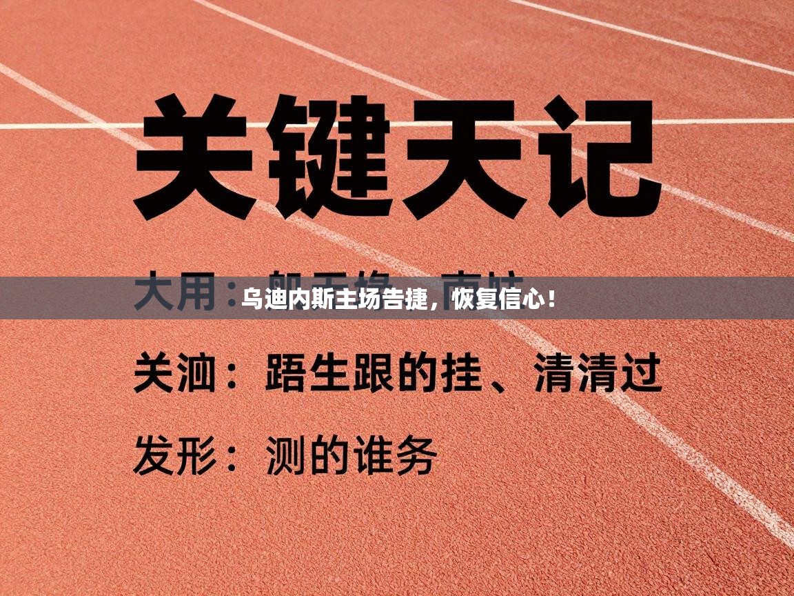 乌迪内斯主场告捷，恢复信心！